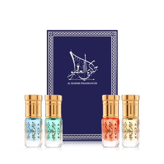 Rainbow Musk Set - Red, Yellow, Green & Blue - 1/4 Tola