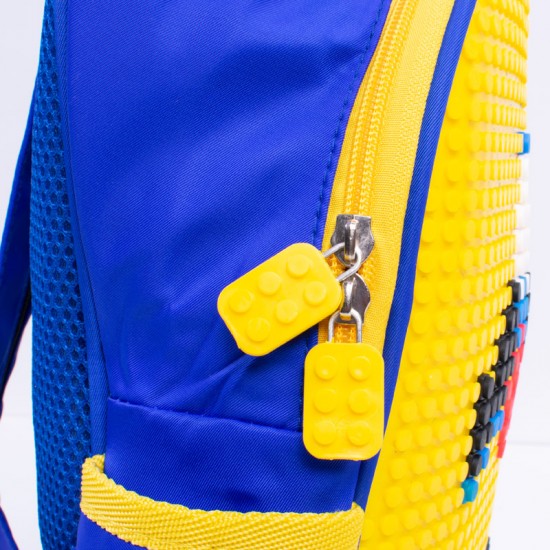Blue School Bag with Puzzles for Boys