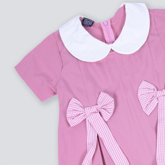 Pink Elementary School Dress Model BTS3 For Girls 