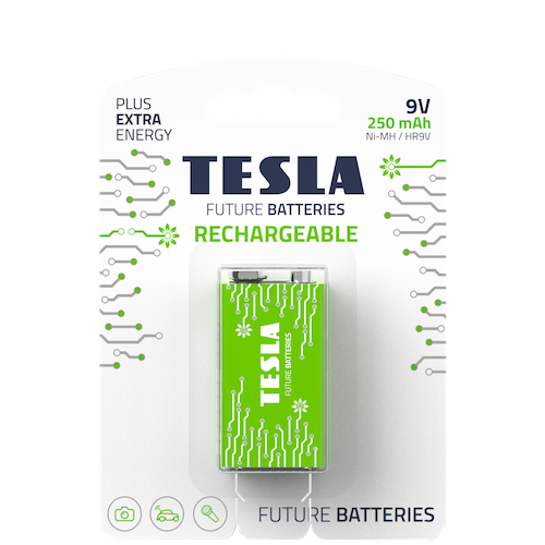 BATTERIES TESLA  9V RECHARGEABLE+