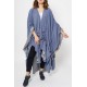 Navy Bisht with Open on the side