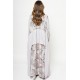 Grayish Kaftan Dress with Details at the back
