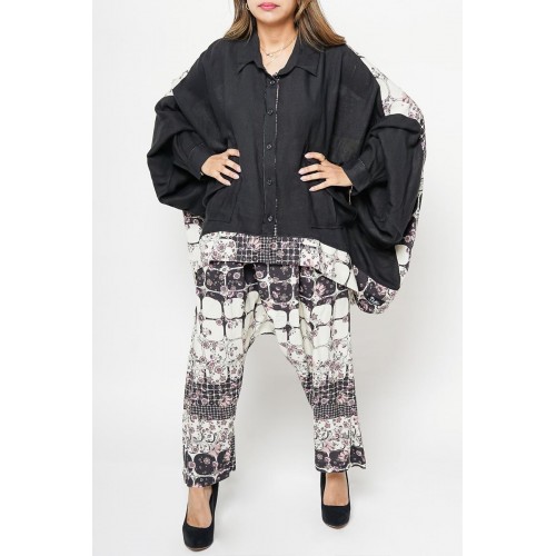 Wide Tops with Printed Pants