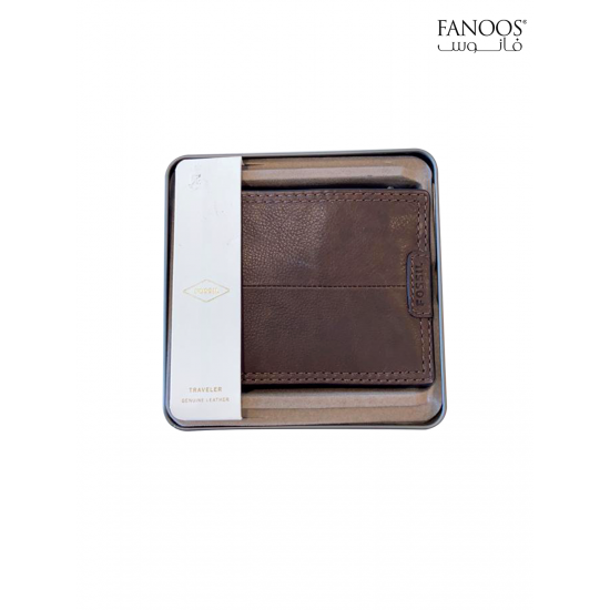 Fossil Miller Traveler Wallet - Dark Brown