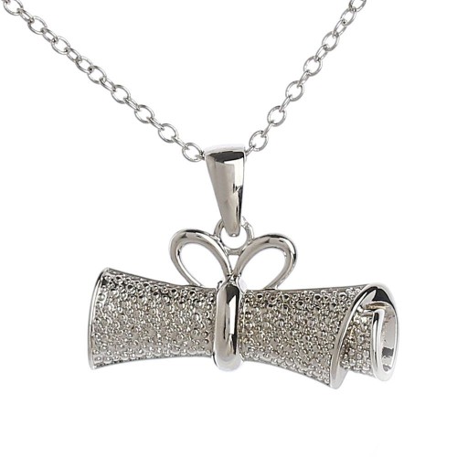 Rhodium Plated Necklace-Graduation Collection