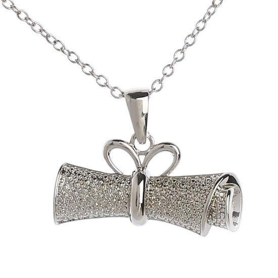 Rhodium Plated Necklace-Graduation Collection