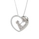 Rhodium Plated Necklace with a Heart Pendant