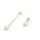 Mix Eye Partridge Earrings with 18K Gold Plated