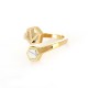 Hexagon V Beehive Shape Ring with 18 K Gold Plated