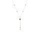 Triple Chain Long Necklace Rosegold