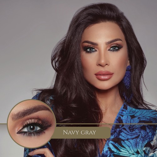 Bella Contact Lens - Shiraz Collection - Navy Gray