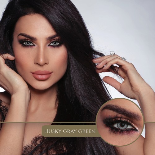 Bella Contact Lens - Shiraz Collection - Husky Gray Green