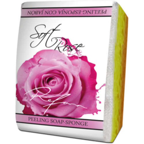 Peeling Soap Sponge (Soft Rose)