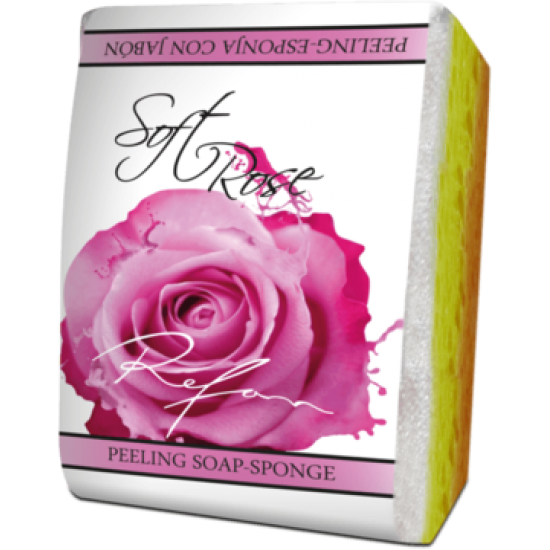 Peeling Soap Sponge (Soft Rose)