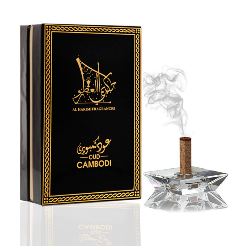 Smart Oud Cambodi Pure Agarwood - 10 Sticks with A Crystal Stand