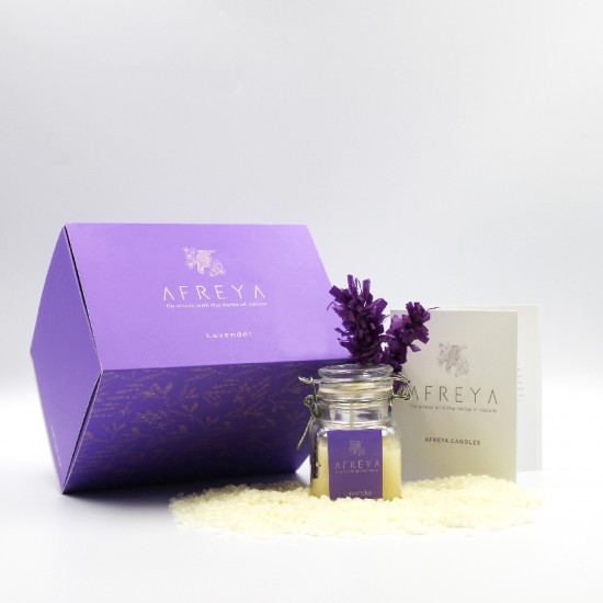 Mini Lavender Beeswax Candle