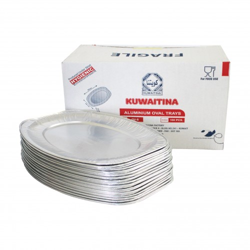 CARTON 50 PCS KUWAITINA ALUMINIUM OVAL PLATE - ( OV3 )