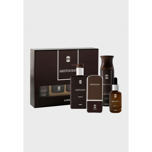 ARISTOCRAT (EAU DE PARFUM 75 ML ,DEODORANT 200 ML, Aristocrat Beard Oil 30 ml ,Aristocrat Shower Gel200 ml GIFT BOX)