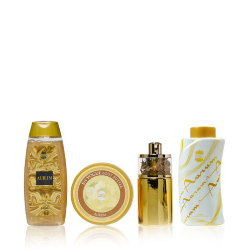 AURUM GIFT SET (EAU DE PARFUM 75 ML, PERFUMED BODY POWDER 100 GMS, BODY BUTTER 200 GMS, SHOWER GEL 200 ML)
