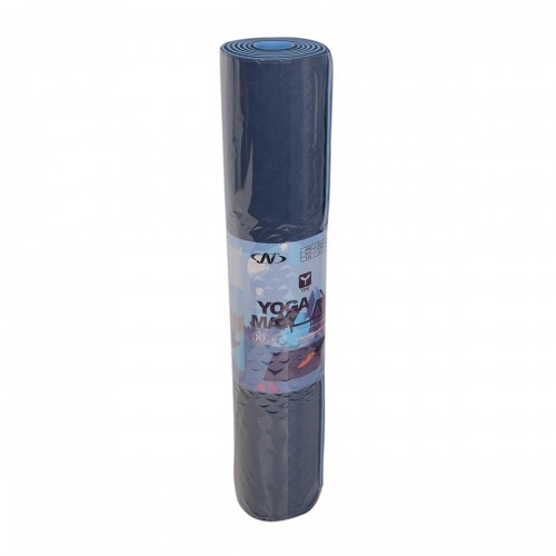 N TPE YOGA MAT JY-YM510 (Navy & light Blue - 183*61*0.5 cm)
