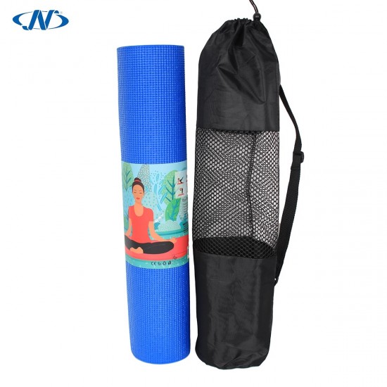 N PVC YOGA MAT JY-YM602 (Blue - 173*61*0.6 cm)