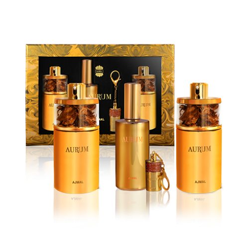 AURUM GIFT SET (2 EDP + COLOGNE + Key Chain With Solid Perfume:1.5gms each)