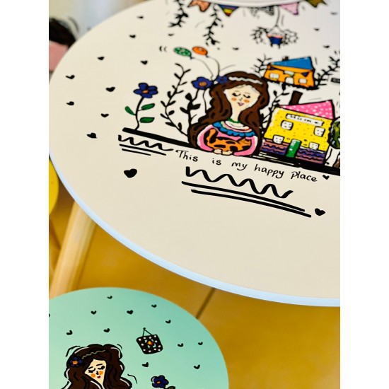 Hand painted kids table