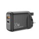 Cellairis,Premium Wall Charger PD 30W + QC - Black