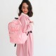 Pink Elementary School Dress Model BTS1 For Girls (With Name Embroidery Option)