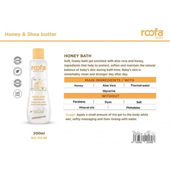 ROOFA HONEY BATH GEL 200ML