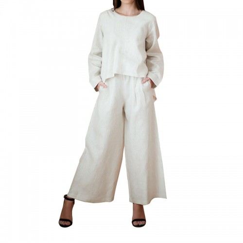 Beige 2 Pieces Set For Women