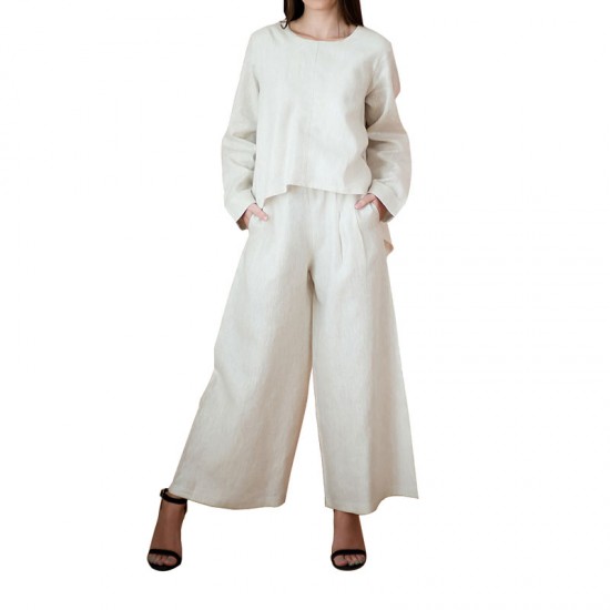 Beige 2 Pieces Set For Women