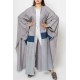Wide Cut Bisht - Grayish