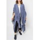Navy Bisht with Open on the side