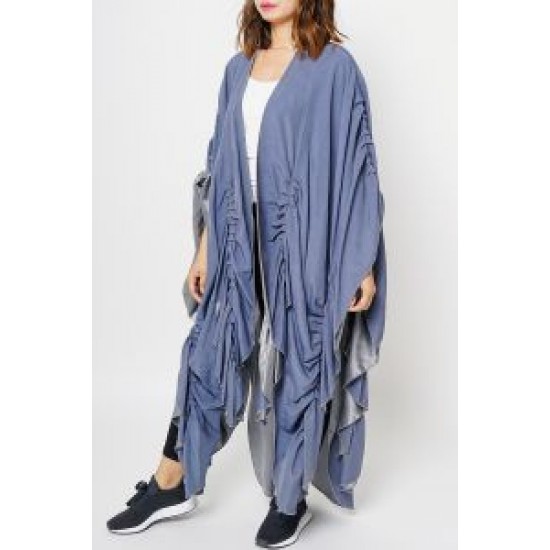Navy Bisht with Open on the side
