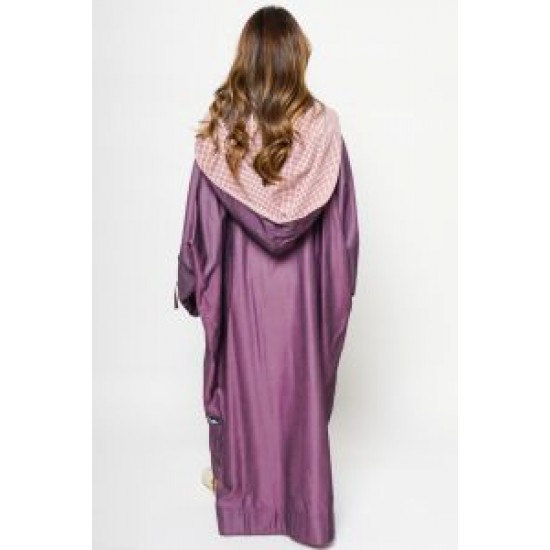 Hooded Kaftan Dress - Purple