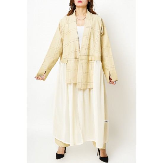 Yellowish Set (Cardigan & Pants) - 2pcs