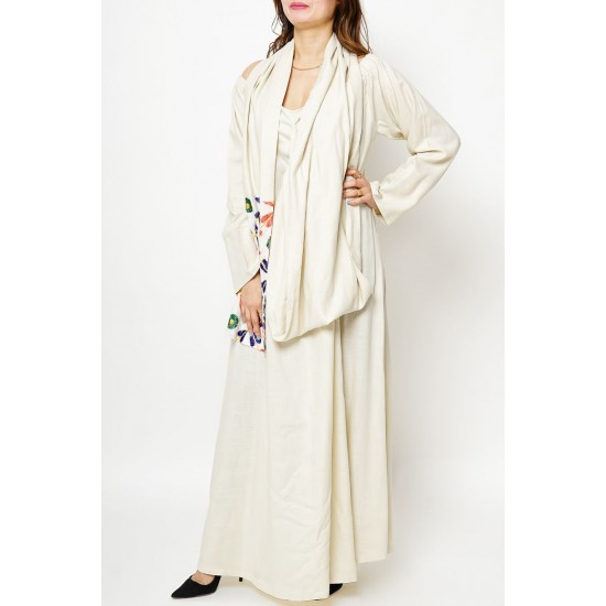 Off-Shoulder Kaftan Dress