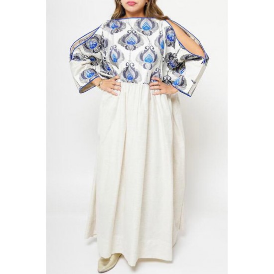 Open Shoulder Kaftan Dress