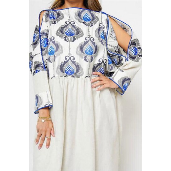 Open Shoulder Kaftan Dress