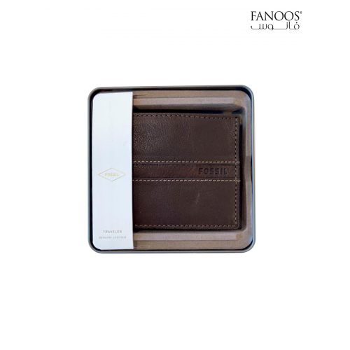 Fossil Aaron Traveler Wallet- Brown