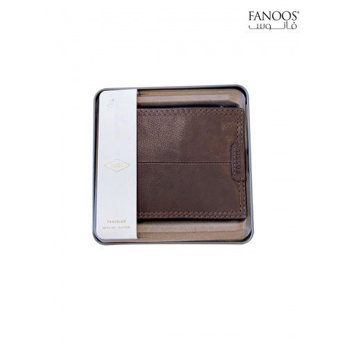 Fossil Miller Traveler Wallet - Dark Brown