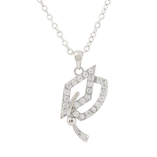 Silver Plated Necklace with an Oxford Cap