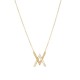 Double "V " Long Chain Necklace with 18K Gold Plated