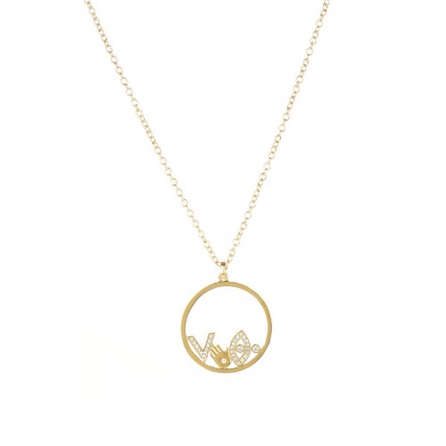 Mix Eye Partridge Necklace with 18K Gold Plated