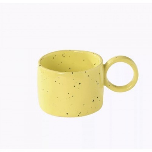  yellow ceramics  cup 